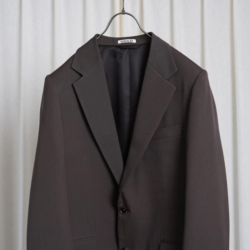 25S/SۡAURALEE ꡼ LIGHT WOOL MAX GABARDINE JACKET / DARK BROWN
