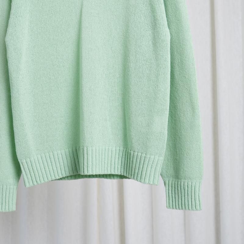 25S/SۡAURALEE ꡼SUMMER CASHMERE KNIT V-NECK P/O / LIGHT GREEN