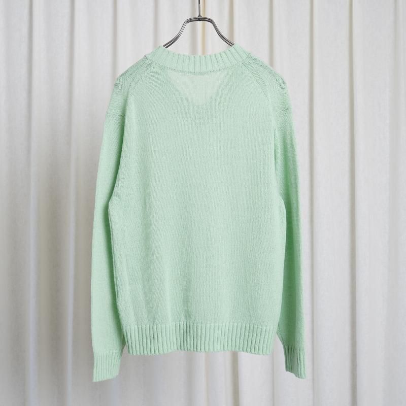 25S/SۡAURALEE ꡼SUMMER CASHMERE KNIT V-NECK P/O / LIGHT GREEN