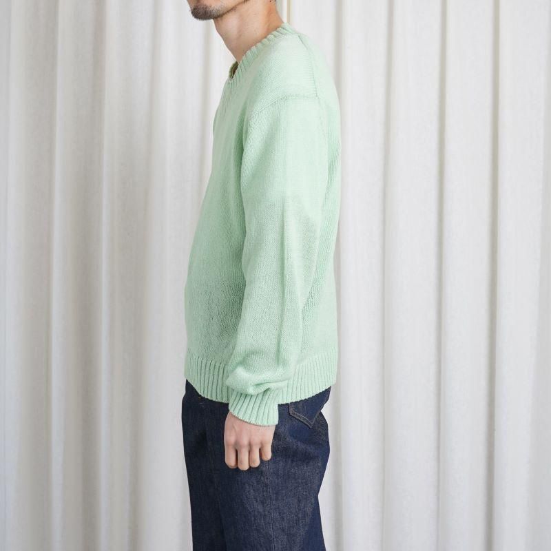 25S/SۡAURALEE ꡼SUMMER CASHMERE KNIT V-NECK P/O / LIGHT GREEN
