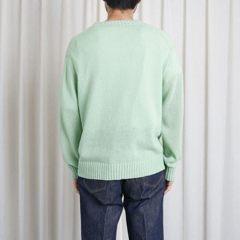 25S/SۡAURALEE ꡼SUMMER CASHMERE KNIT V-NECK P/O / LIGHT GREEN