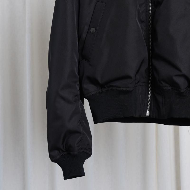 25S/SۡAURALEE ꡼ HIGH DENSITY SILK TWILL FLIGHT BLOUSON / BLACK
