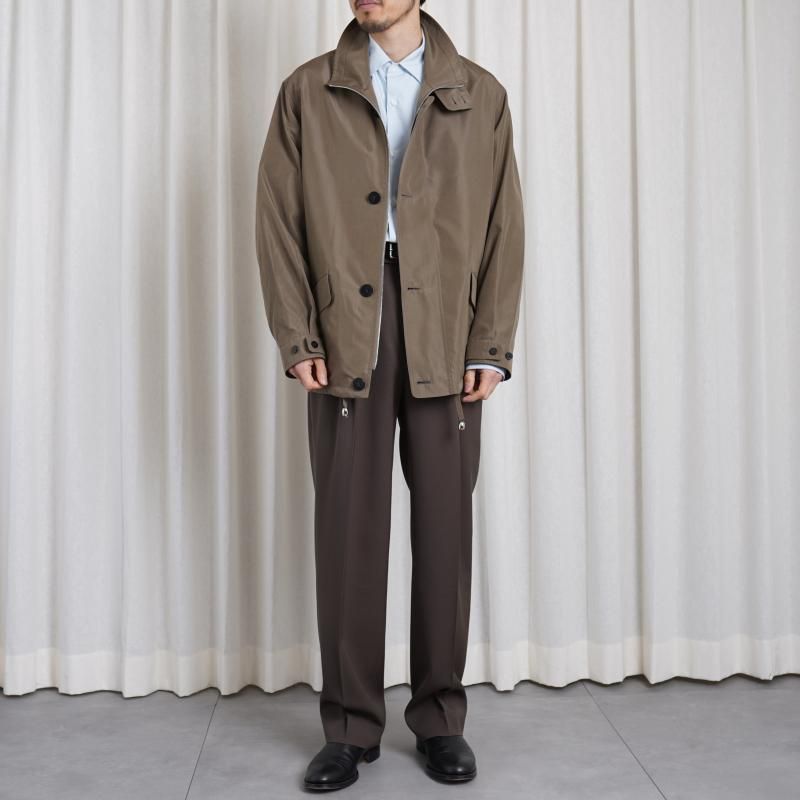 25S/SۡCale   SILK MILITARY BLOUSON / KHAKI