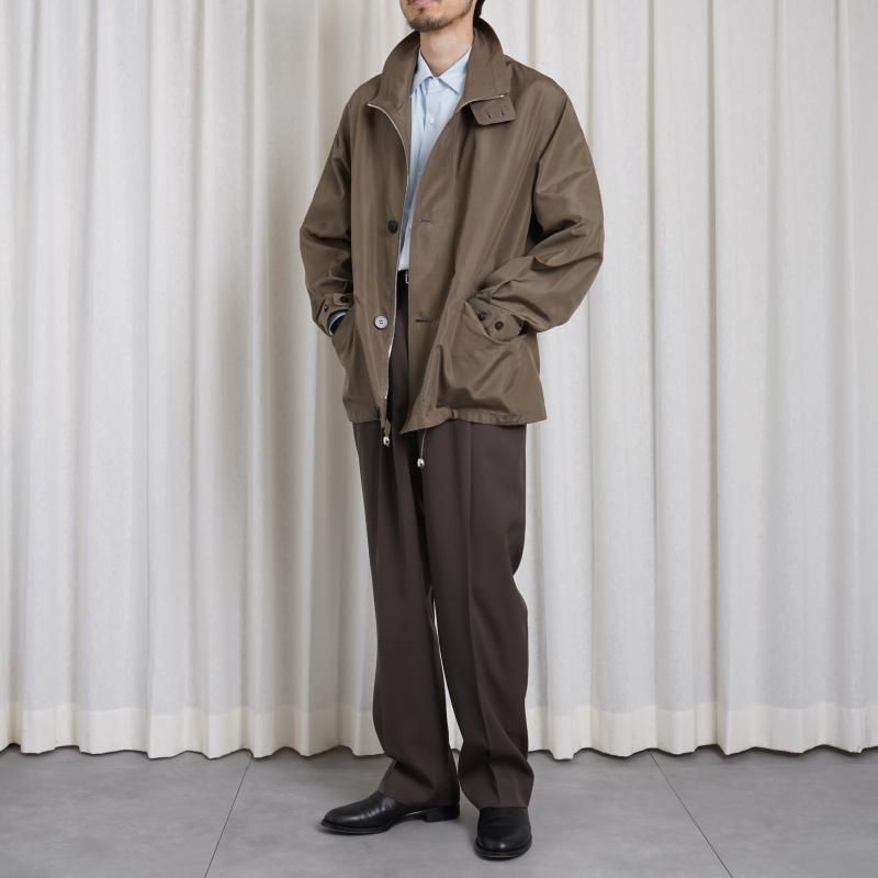 25S/SۡCale   SILK MILITARY BLOUSON / KHAKI
