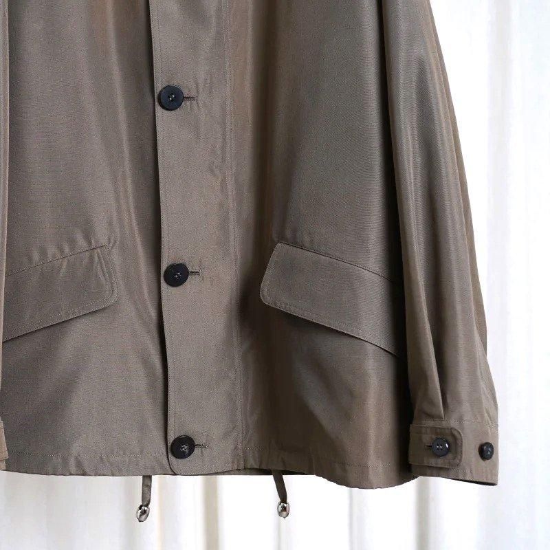 25S/SۡCale   SILK MILITARY BLOUSON / KHAKI