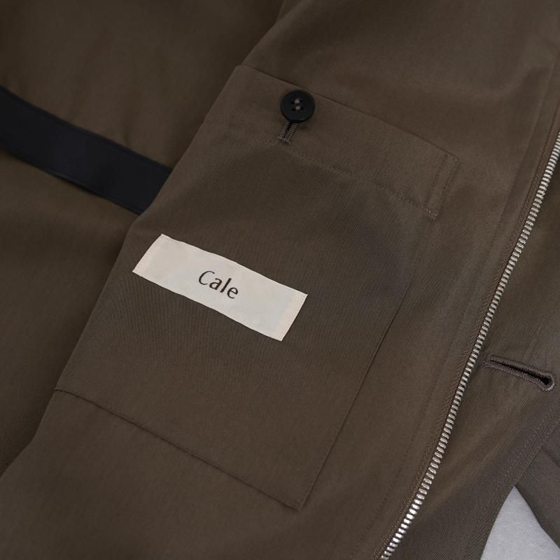 25S/SۡCale   SILK MILITARY BLOUSON / KHAKI