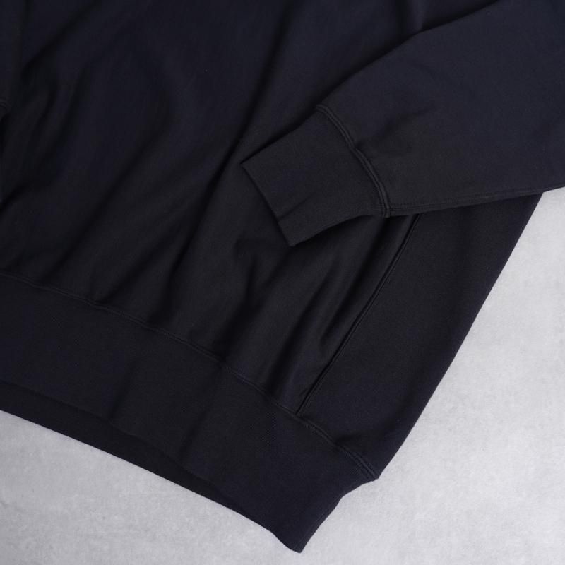 25S/SۡAURALEE ꡼ELASTIC HIGH GAUGE SWEATP/O /INK BLACK