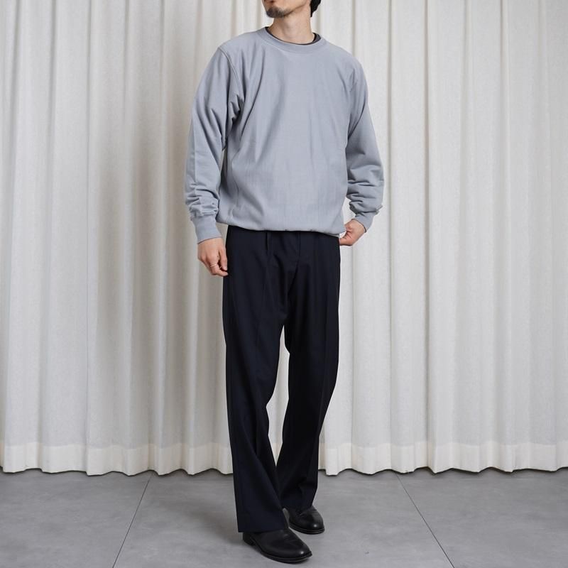 25S/SۡAURALEE ꡼ELASTIC HIGH GAUGE SWEATP/O / ASH GRAY