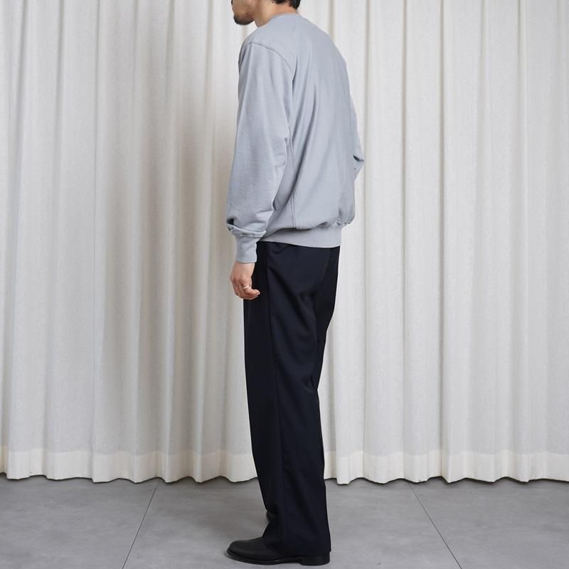 25S/SۡAURALEE ꡼ELASTIC HIGH GAUGE SWEATP/O / ASH GRAY