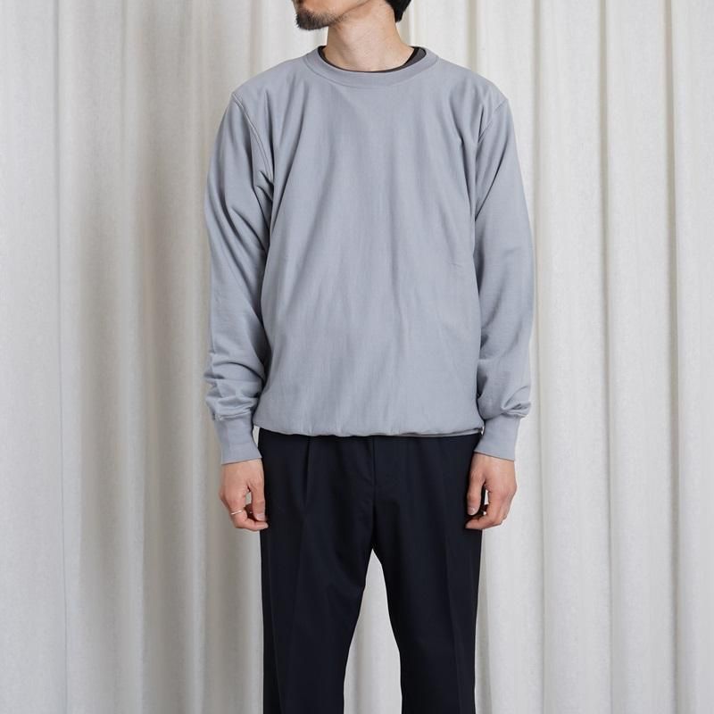 25S/SۡAURALEE ꡼ELASTIC HIGH GAUGE SWEATP/O / ASH GRAY