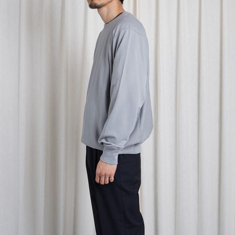 25S/SۡAURALEE ꡼ELASTIC HIGH GAUGE SWEATP/O / ASH GRAY