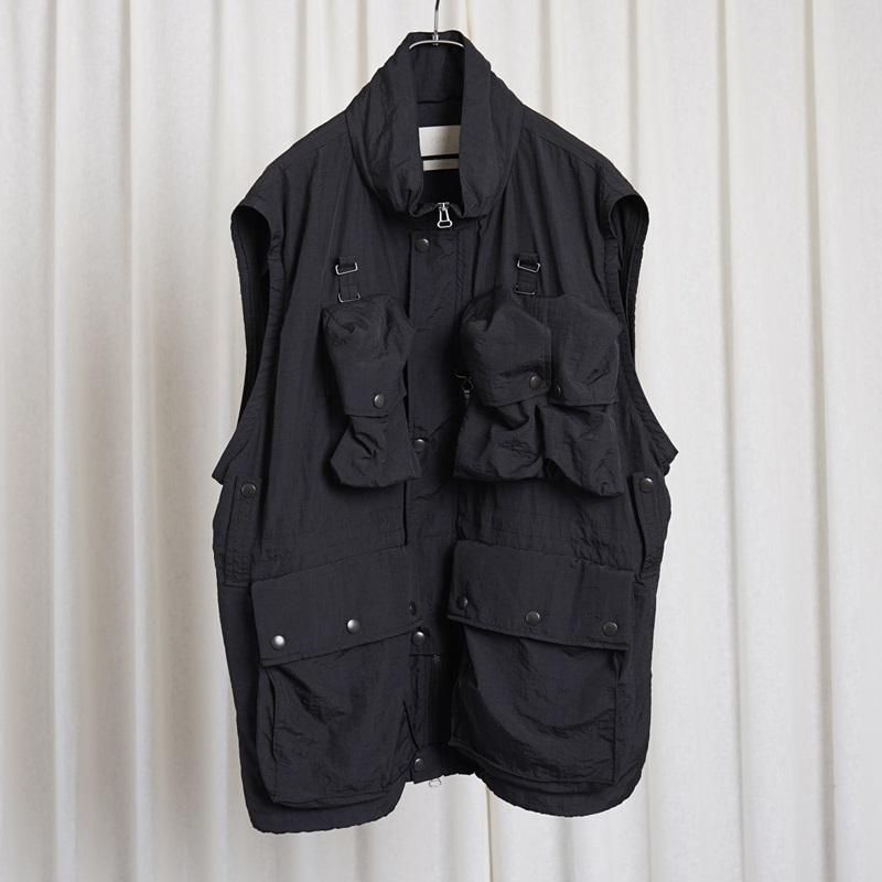 25S/SۡYOKE 衼 NYLON MULTI POCKETS DETACHABLE UTILITY BLOUSON / BLACK 