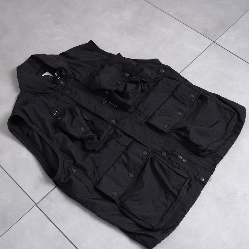 25S/SۡYOKE 衼 NYLON MULTI POCKETS DETACHABLE UTILITY BLOUSON / BLACK 