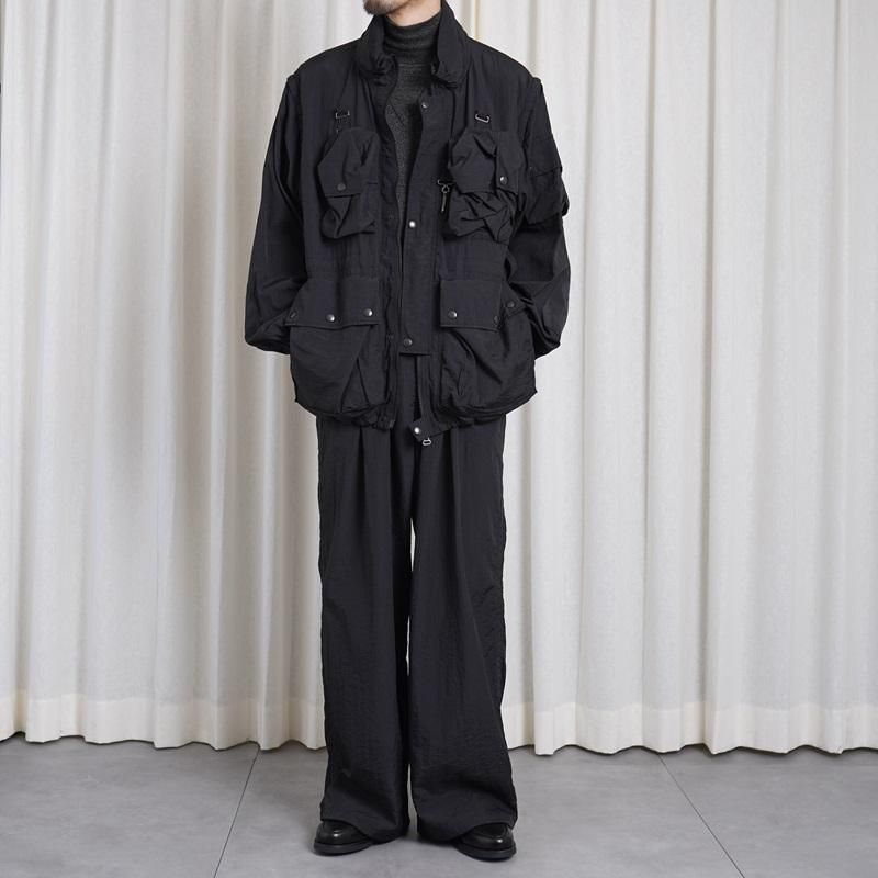 25S/SۡYOKE 衼 NYLON MULTI POCKETS DETACHABLE UTILITY BLOUSON / BLACK 