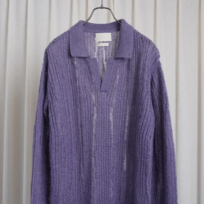 25S/SۡYOKE 衼SILK MOHAIR SKIPPER SWEATER / LAVENDER