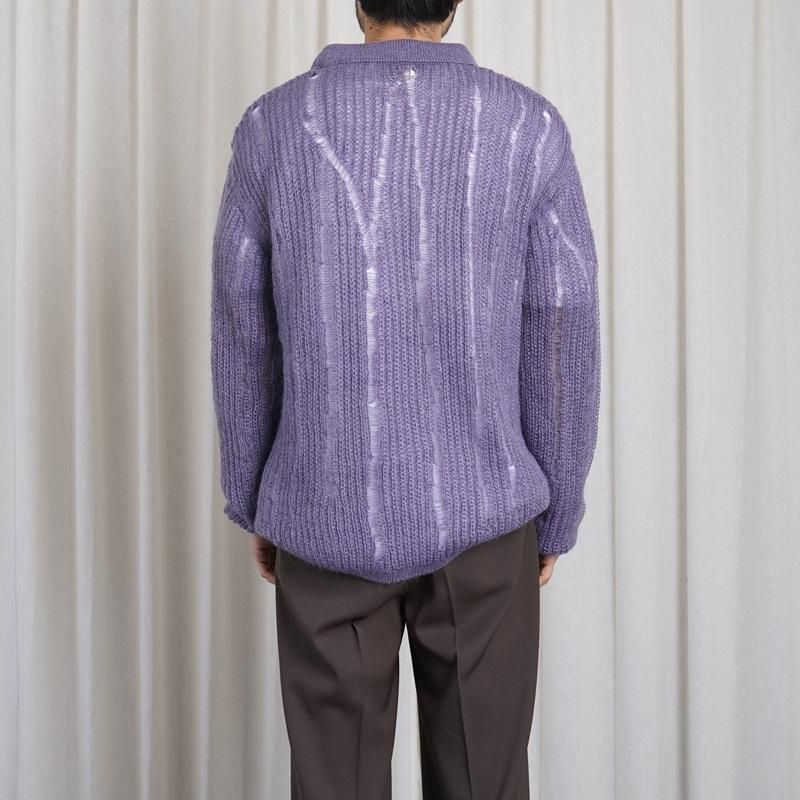 25S/SۡYOKE 衼SILK MOHAIR SKIPPER SWEATER / LAVENDER