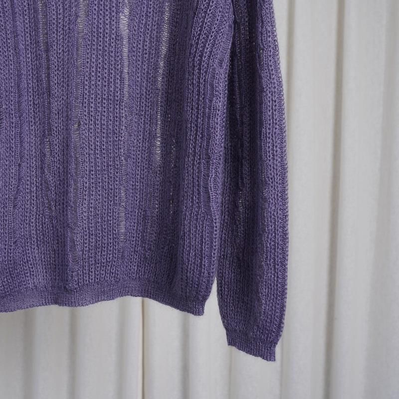 25S/SۡYOKE 衼SILK MOHAIR SKIPPER SWEATER / LAVENDER