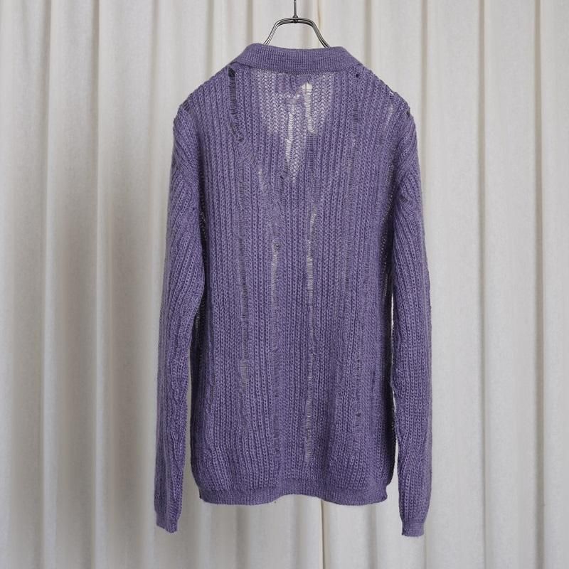 25S/SۡYOKE 衼SILK MOHAIR SKIPPER SWEATER / LAVENDER