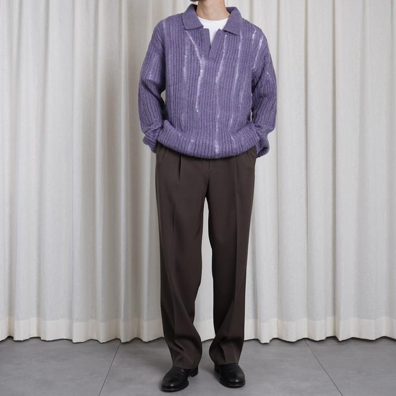 25S/SۡYOKE 衼SILK MOHAIR SKIPPER SWEATER / LAVENDER