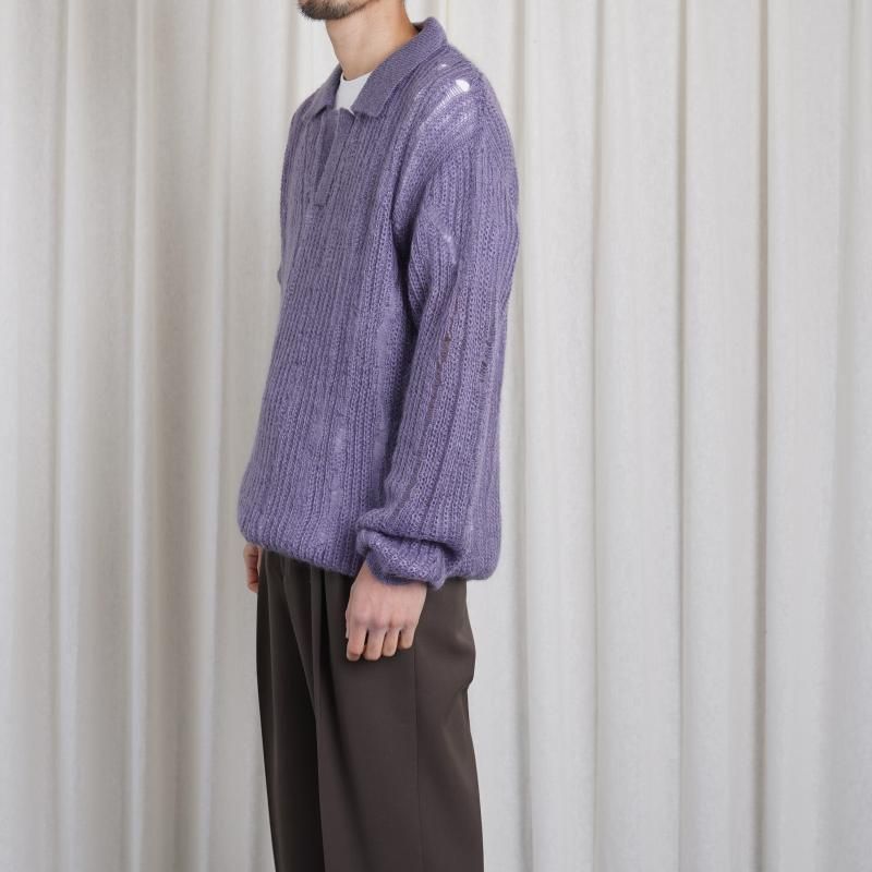 25S/SۡYOKE 衼SILK MOHAIR SKIPPER SWEATER / LAVENDER
