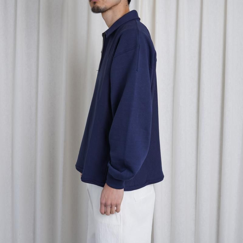 25S/SۡULTERIOR ƥꥢ FADED SILKY TERRY RW HALF ZIP P/O / FADED NAVY
