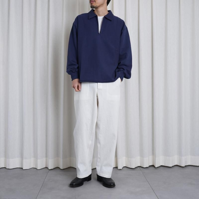 25S/SۡULTERIOR ƥꥢ FADED SILKY TERRY RW HALF ZIP P/O / FADED NAVY
