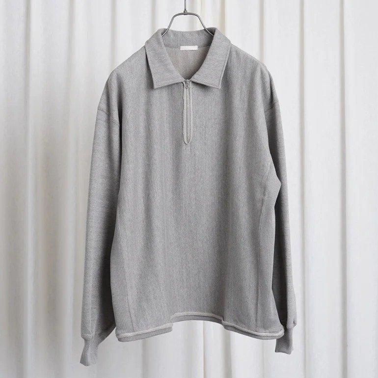25S/SۡULTERIOR ƥꥢ FADED SILKY TERRY RW HALF ZIP P/O / HEATHER GREIGE
