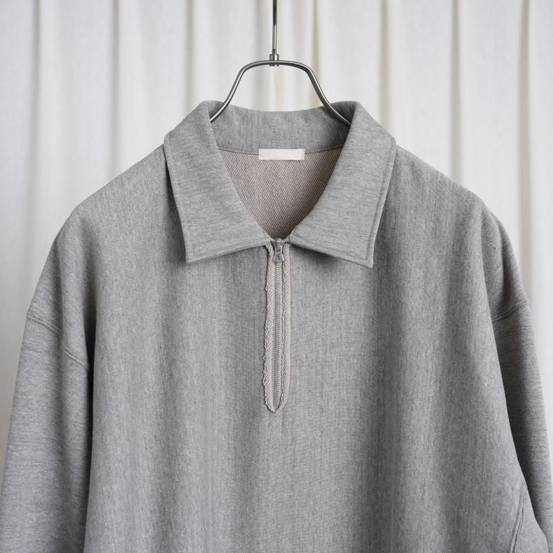 25S/SۡULTERIOR ƥꥢ FADED SILKY TERRY RW HALF ZIP P/O / HEATHER GREIGE
