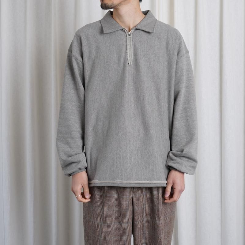 25S/SۡULTERIOR ƥꥢ FADED SILKY TERRY RW HALF ZIP P/O / HEATHER GREIGE
