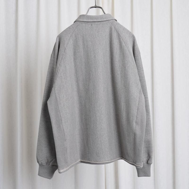 25S/SۡULTERIOR ƥꥢ FADED SILKY TERRY RW HALF ZIP P/O / HEATHER GREIGE
