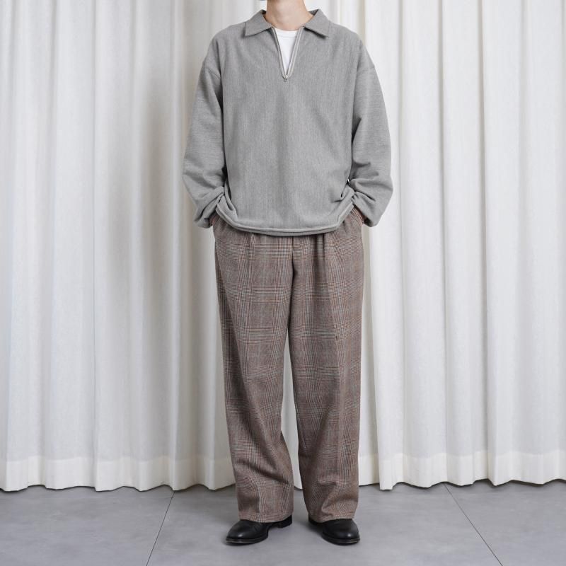 25S/SۡULTERIOR ƥꥢ FADED SILKY TERRY RW HALF ZIP P/O / HEATHER GREIGE
