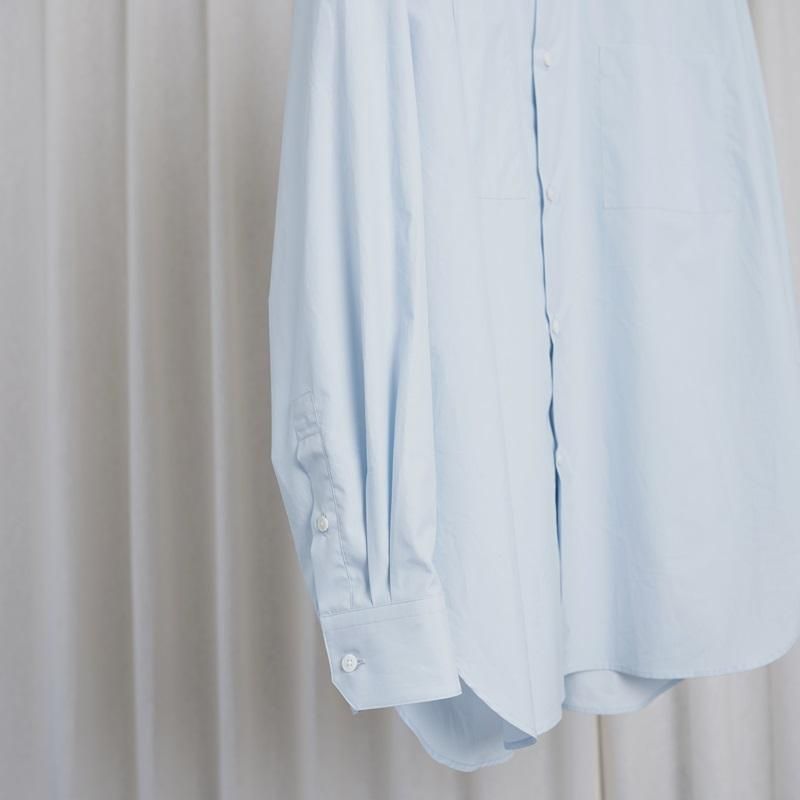 25S/Sۡssstein 奿 OVERSIZED DOWN PAT SHIRT / OFF BLUE