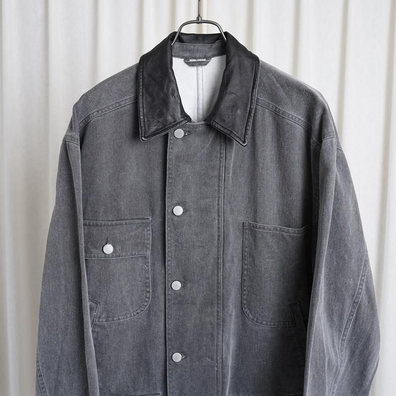 25S/SۡYOKE 衼 COTTON CUT-OFF COVERALL JACKET / GRAY