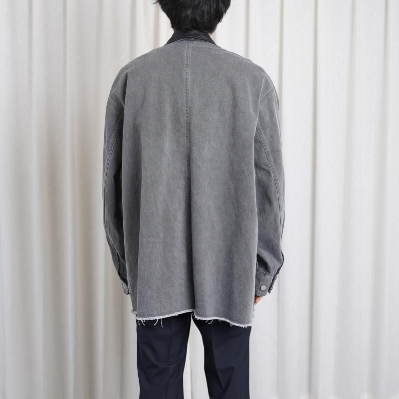 25S/SۡYOKE 衼 COTTON CUT-OFF COVERALL JACKET / GRAY