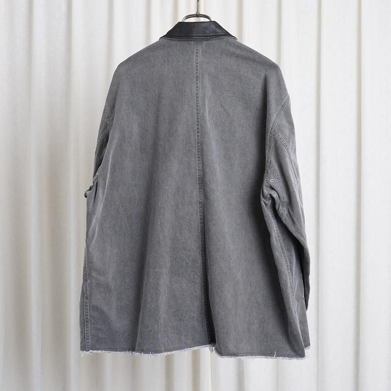 25S/SۡYOKE 衼 COTTON CUT-OFF COVERALL JACKET / GRAY