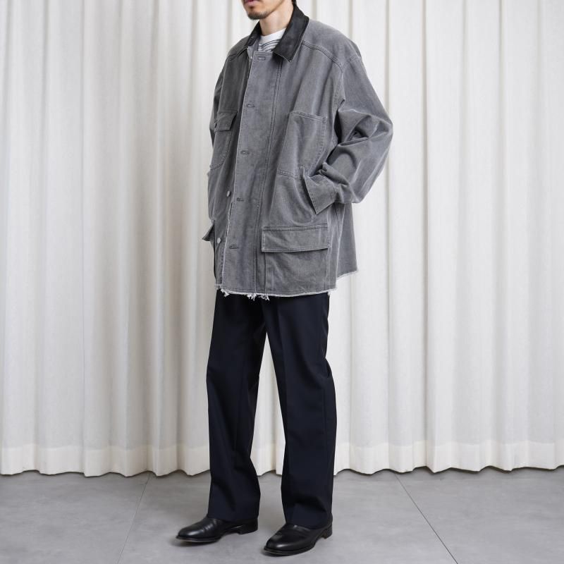 25S/SۡYOKE 衼 COTTON CUT-OFF COVERALL JACKET / GRAY