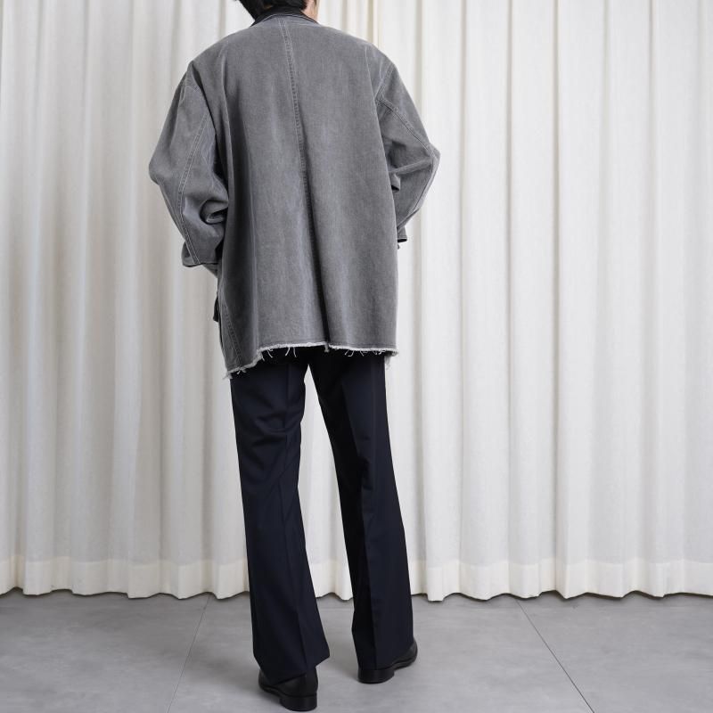 25S/SۡYOKE 衼 COTTON CUT-OFF COVERALL JACKET / GRAY