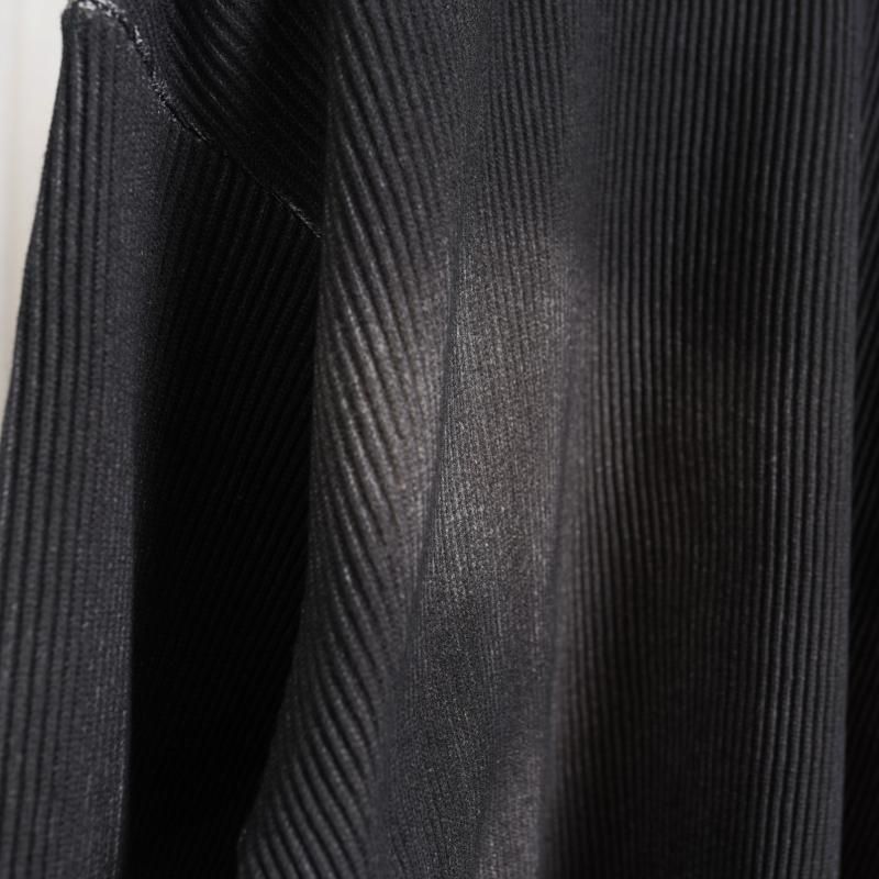 25S/Sۡssstein 奿 DISCOLORATION RIB KNIT LS / GREY