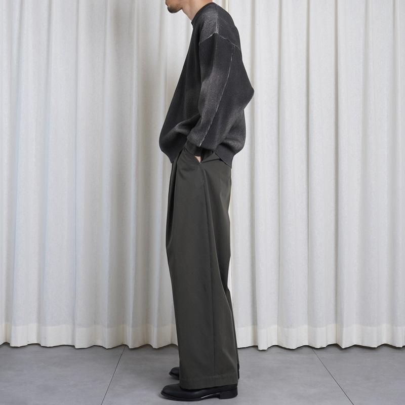 25S/Sۡssstein 奿 DISCOLORATION RIB KNIT LS / GREY