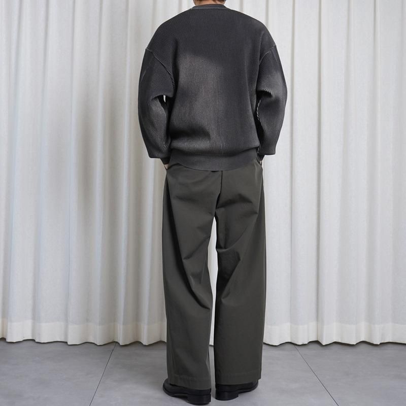 25S/Sۡssstein 奿 DISCOLORATION RIB KNIT LS / GREY