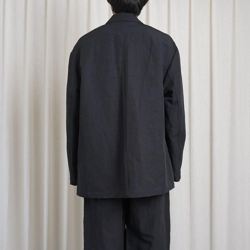 25S/Sۡssstein 奿 LI/NY POPLIN SINGLE BREASTED JACKET / BLACK