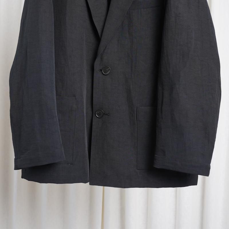25S/Sۡssstein 奿 LI/NY POPLIN SINGLE BREASTED JACKET / BLACK