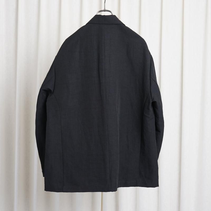 25S/Sۡssstein 奿 LI/NY POPLIN SINGLE BREASTED JACKET / BLACK