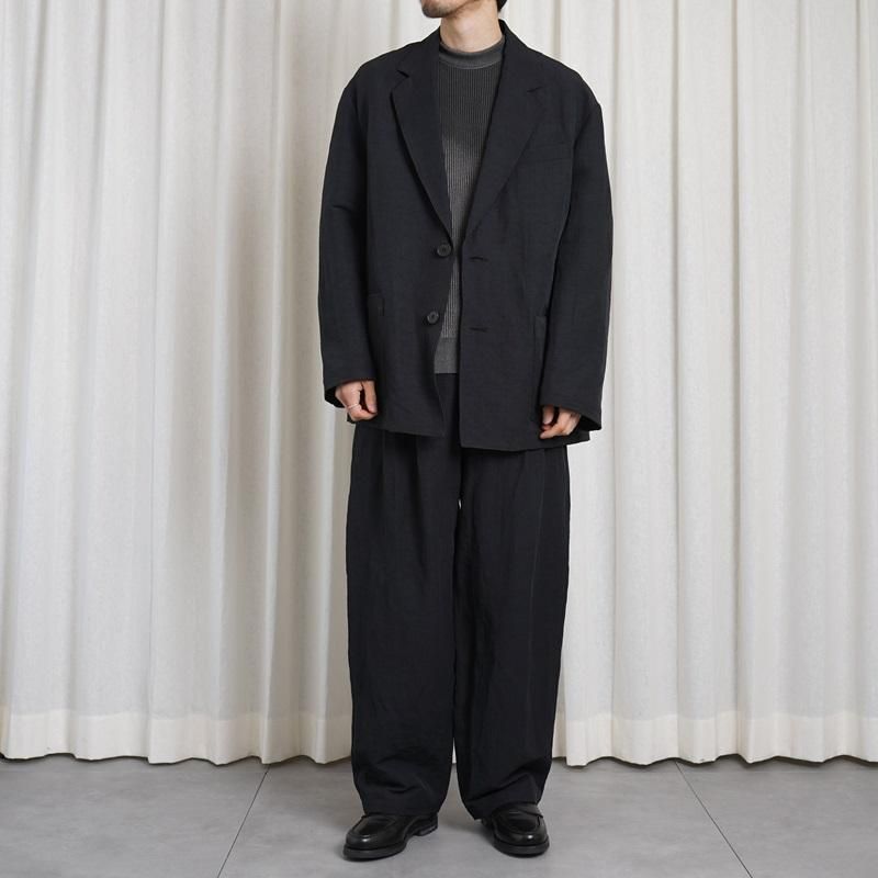 25S/Sۡssstein 奿 LI/NY POPLIN SINGLE BREASTED JACKET / BLACK