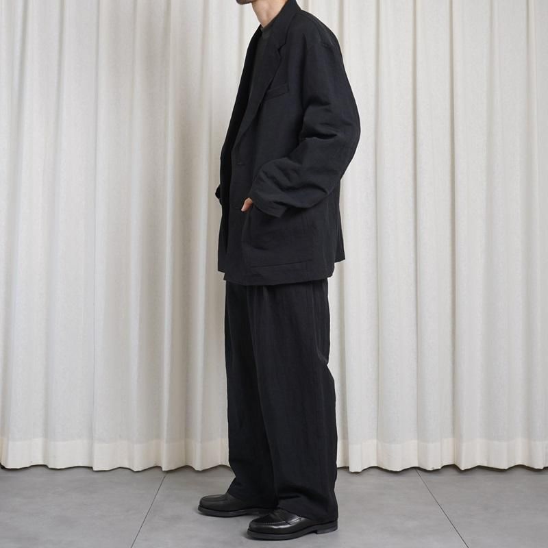25S/Sۡssstein 奿 LI/NY POPLIN SINGLE BREASTED JACKET / BLACK