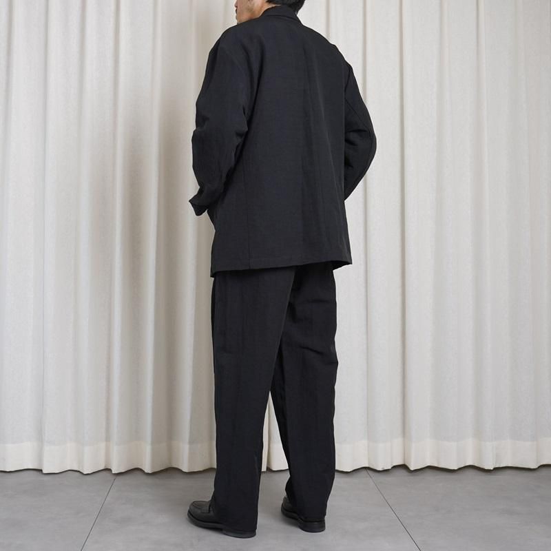 25S/Sۡssstein 奿 LI/NY POPLIN SINGLE BREASTED JACKET / BLACK