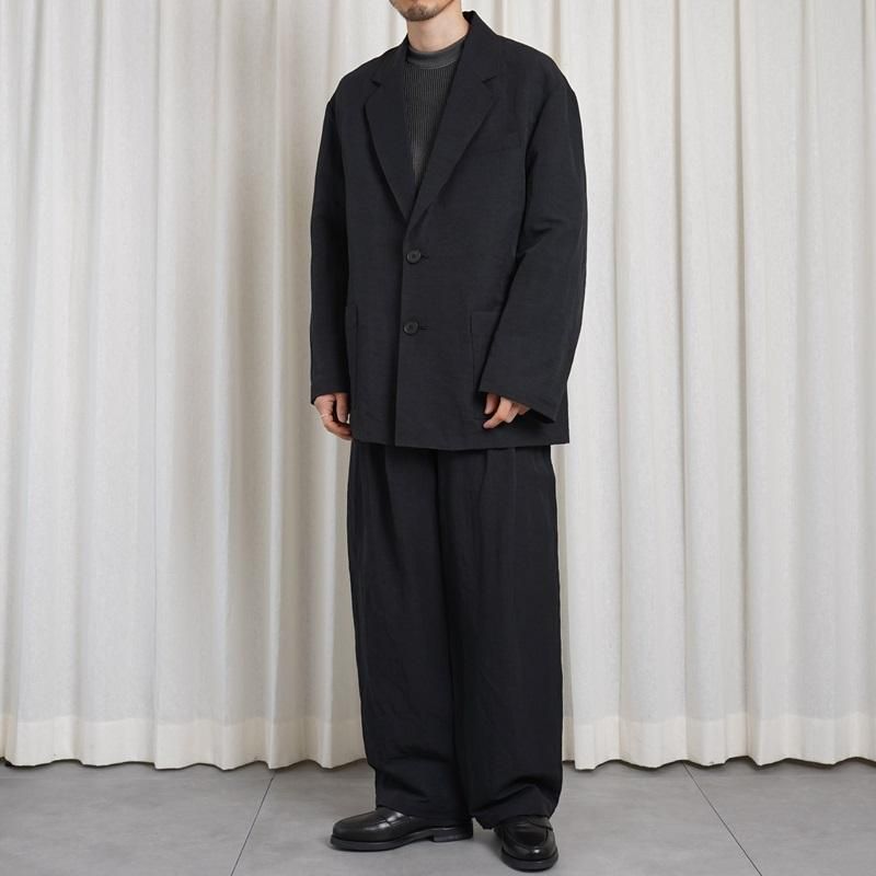 25S/Sۡssstein 奿 LI/NY POPLIN SINGLE BREASTED JACKET / BLACK