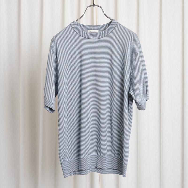 25S/S HEUGN 桼 ROGER BOADER WOOL T / SAX GRAY