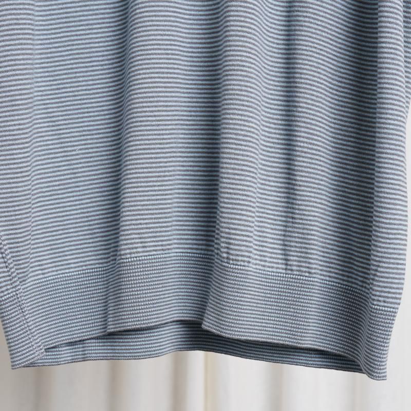 25S/S HEUGN 桼 ROGER BOADER WOOL T / SAX GRAY