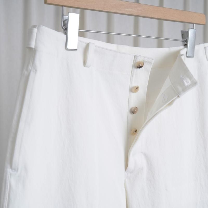 25S/S HEUGN 桼 NATE US MARIN COTTON TWILL / WHITE
